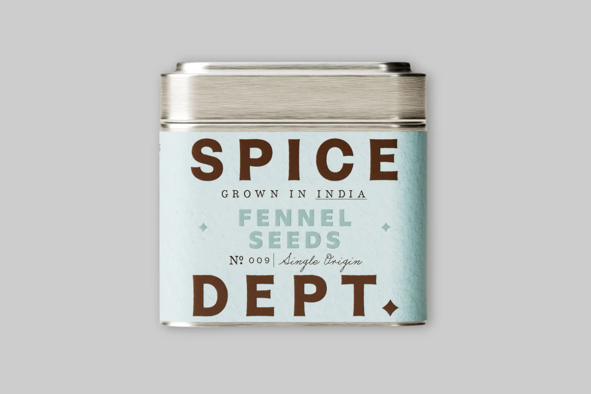 A close-up of vibrant, pale green Spice Dept. Fennel Seeds, showcasing their aromatic quality, possibly in a small tin or glass jar. - Product Review